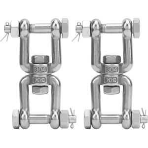 Unbranded 2Pcs Anchor Swivel Shackle 304 Stainless Steel Unbranded 2Pcs Anchor Swivel Shackle 304 Stainless Steel