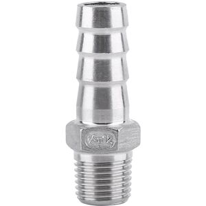 Unbranded Stainless Steel Male Thread Pipe Fitting Barb Hose Unbranded Stainless Steel Male Thread Pipe Fitting Barb Hose