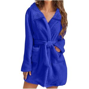 Unbranded (M, 01* Blue) Womens Fuzzy Robes Lapel Short Robe Fleece Mid Length Bathrobe Bel Unbranded (M, 01* Blue) Womens Fuzzy Robes Lapel Short Robe Fleece Mid Length Bathrobe Bel