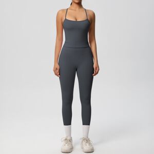 Unbranded (Set-Graphite Gray, XL) Solid color nude double-sided brushed back tight sports Unbranded (Set-Graphite Gray, XL) Solid color nude double-sided brushed back tight sports