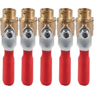 Unbranded 5 Pcs Ball Valve Double Male Thread G1/4 Brass Unbranded 5 Pcs Ball Valve Double Male Thread G1/4 Brass