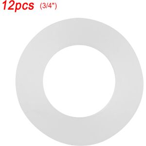 Unbranded 12pcs Flat Gasket White Silicone O Ring Sealing Unbranded 12pcs Flat Gasket White Silicone O Ring Sealing