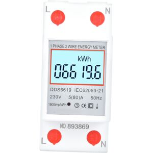 Unbranded DDS6619 SinglePhase Energy Meter DIN Rail 2P Power Unbranded DDS6619 SinglePhase Energy Meter DIN Rail 2P Power