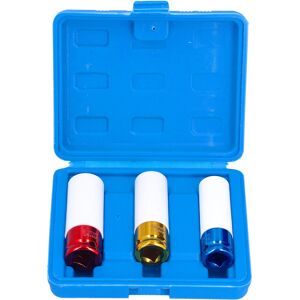 Unbranded 3Pcs Lug Nut Socket 1/2in Metal Impact Thin Wall Unbranded 3Pcs Lug Nut Socket 1/2in Metal Impact Thin Wall