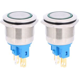 Unbranded 2Pcs DC12-24V IP65 22mm Ring Reset Button 6-Pin Unbranded 2Pcs DC12-24V IP65 22mm Ring Reset Button 6-Pin