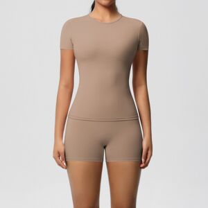 Unbranded (Suit-Mocha Brown, M) Double-sided brushed solid color tight-fitting high-elasti Unbranded (Suit-Mocha Brown, M) Double-sided brushed solid color tight-fitting high-elasti