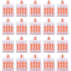 Unbranded 20Pcs Wire Quick Connector TType 1 in 4 out Copper Unbranded 20Pcs Wire Quick Connector TType 1 in 4 out Copper