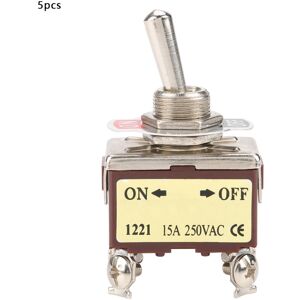 Unbranded 5Pcs On OFF 2 Position Toggle Switch 4 Pin 12mm Unbranded 5Pcs On OFF 2 Position Toggle Switch 4 Pin 12mm