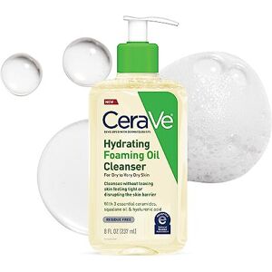 CeraVe Hydrating Foaming Oil Cleanser Wash with Squalane Oil Triglyceride Hyal CeraVe Hydrating Foaming Oil Cleanser Wash with Squalane Oil Triglyceride Hyal