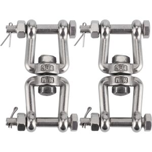 Unbranded 2Pcs Anchor Swivel Shackle 304 Stainless Steel Unbranded 2Pcs Anchor Swivel Shackle 304 Stainless Steel