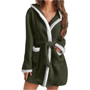 Unbranded (S, 002* Green) Womens Fuzzy Robes Hooded Short Robe Fall Winte Mid Length Bathr Unbranded (S, 002* Green) Womens Fuzzy Robes Hooded Short Robe Fall Winte Mid Length Bathr
