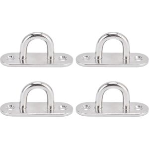 Unbranded 4 Pcs Stainless Steel Wall Mount Plate Oval Sail Unbranded 4 Pcs Stainless Steel Wall Mount Plate Oval Sail