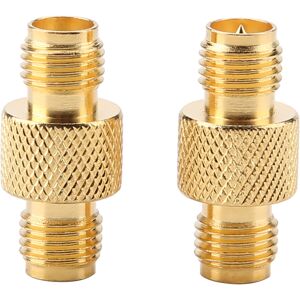 Unbranded 2pcs SMA Female to RP SMA Female RF Connector Unbranded 2pcs SMA Female to RP SMA Female RF Connector
