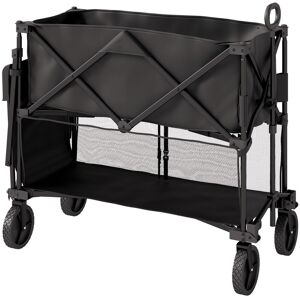 Unbranded Collapsible Double Decker Wagon on Wheels 200KG/350L Capacity 134cm Extendable P Unbranded Collapsible Double Decker Wagon on Wheels 200KG/350L Capacity 134cm Extendable P