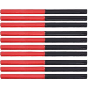 Unbranded 10Pcs Carpenters Pencils Red Blue 2‑Core Hex Unbranded 10Pcs Carpenters Pencils Red Blue 2‑Core Hex