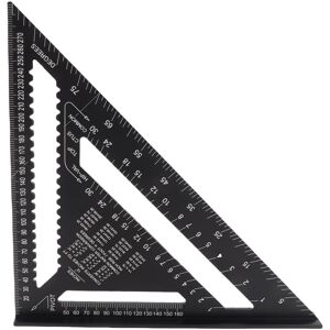 Unbranded 12 inch Black Aluminium Right Angle Triangle Ruler Unbranded 12 inch Black Aluminium Right Angle Triangle Ruler