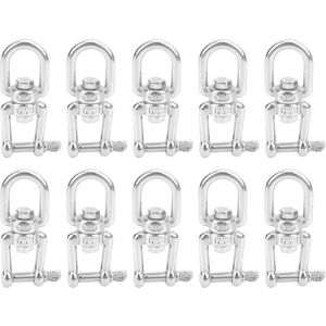 Unbranded 10Pcs Rotating Snap Stainless Steel Double Ended Unbranded 10Pcs Rotating Snap Stainless Steel Double Ended