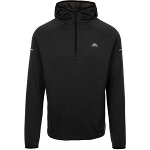 (S, Black) Trespass Mens Active Top Hooded 1/4 Zip Montgo (S, Black) Trespass Mens Active Top Hooded 1/4 Zip Montgo