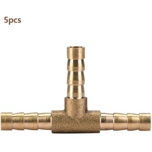 Unbranded 5pcs Brass T 3-Way Hose Joiner Fittings Barbed Unbranded 5pcs Brass T 3-Way Hose Joiner Fittings Barbed
