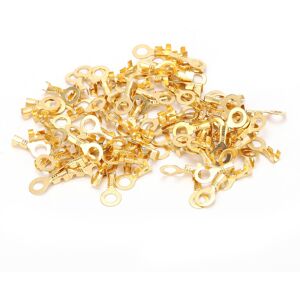 Unbranded 100Pcs Lug Ring Terminal Bare Brass Cold Pressed Unbranded 100Pcs Lug Ring Terminal Bare Brass Cold Pressed