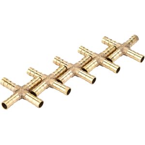 Unbranded 5pcs Brass Cross 4 Way Hose Joiner Fittings Barbed Unbranded 5pcs Brass Cross 4 Way Hose Joiner Fittings Barbed