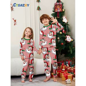 Gaatpot (Picture color, Tong 6) Christmas children's clothing, two-piece pajamas for big Gaatpot (Picture color, Tong 6) Christmas children's clothing, two-piece pajamas for big