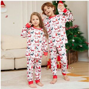 Gaatpot (red, Mom S) Cartoon Flowery Fawn Parent-Child Christmas Pajamas Home Clothes Lo Gaatpot (red, Mom S) Cartoon Flowery Fawn Parent-Child Christmas Pajamas Home Clothes Lo
