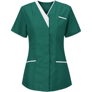 Unbranded (XXL, 006* Green) Women Tops Working Uniform Blouses V-Neck Short Sleeve T-Shirt Unbranded (XXL, 006* Green) Women Tops Working Uniform Blouses V-Neck Short Sleeve T-Shirt