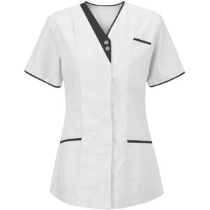 Unbranded (XXL, 002* White) Women Tops Working Uniform Blouses V-Neck Short Sleeve T-Shirt Unbranded (XXL, 002* White) Women Tops Working Uniform Blouses V-Neck Short Sleeve T-Shirt