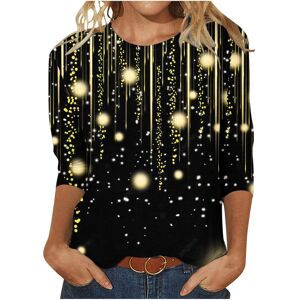 Unbranded (12, 019* Black) Womens Tops 3/4 Sleeve Shirts Round Neck Dressy Casual Blouses Unbranded (12, 019* Black) Womens Tops 3/4 Sleeve Shirts Round Neck Dressy Casual Blouses