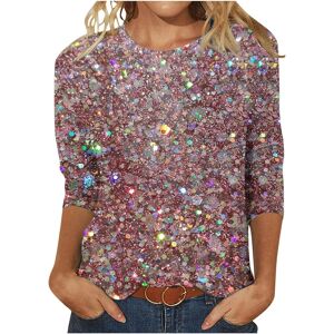 Unbranded (14, 004* Pink) Womens Tops 3/4 Sleeve Shirts Round Neck Dressy Casual Blouses G Unbranded (14, 004* Pink) Womens Tops 3/4 Sleeve Shirts Round Neck Dressy Casual Blouses G