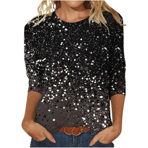 Unbranded (16, 021* Black) Womens Tops 3/4 Sleeve Shirts Round Neck Dressy Casual Blouses Unbranded (16, 021* Black) Womens Tops 3/4 Sleeve Shirts Round Neck Dressy Casual Blouses