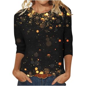 Unbranded (22, 016* Black) Womens Tops 3/4 Sleeve Shirts Round Neck Dressy Casual Blouses Unbranded (22, 016* Black) Womens Tops 3/4 Sleeve Shirts Round Neck Dressy Casual Blouses