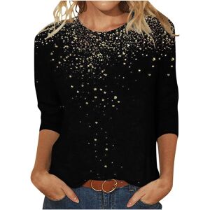 Unbranded (22, 015* Black) Womens Tops 3/4 Sleeve Shirts Round Neck Dressy Casual Blouses Unbranded (22, 015* Black) Womens Tops 3/4 Sleeve Shirts Round Neck Dressy Casual Blouses