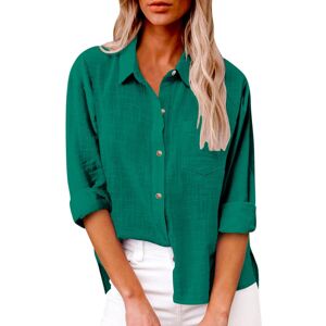 Unbranded (3XL, 3 Green) Womens Tops Clearance Womens Button Down Shirt Casual Cotton Line Unbranded (3XL, 3 Green) Womens Tops Clearance Womens Button Down Shirt Casual Cotton Line