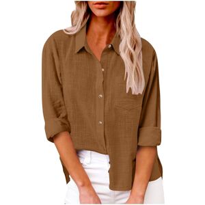 Unbranded (M, 6 Brown) Womens Tops Clearance Womens Button Down Shirt Casual Cotton Linen Unbranded (M, 6 Brown) Womens Tops Clearance Womens Button Down Shirt Casual Cotton Linen