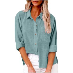 Unbranded (M, 6 Sky Blue) Womens Tops Clearance Womens Button Down Shirt Casual Cotton Lin Unbranded (M, 6 Sky Blue) Womens Tops Clearance Womens Button Down Shirt Casual Cotton Lin