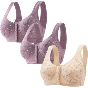 Unbranded (L, 003* Purple) Women's Bras 3 Pack Sports Bras Front Closure Bras Push Up Bra Unbranded (L, 003* Purple) Women's Bras 3 Pack Sports Bras Front Closure Bras Push Up Bra