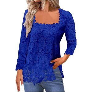 Unbranded (XL, 001* Blue) Blouses for Women Clearance Women's Casual Lace Shirts Solid Col Unbranded (XL, 001* Blue) Blouses for Women Clearance Women's Casual Lace Shirts Solid Col