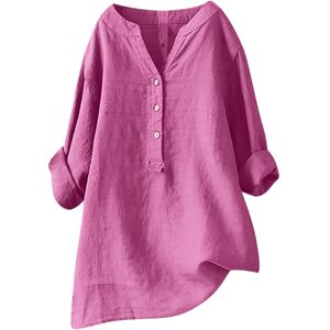 Unbranded (5XL, 6 Hot Pink) Summer Tops for Women UK Clearance Casual Button Down Cotton L Unbranded (5XL, 6 Hot Pink) Summer Tops for Women UK Clearance Casual Button Down Cotton L