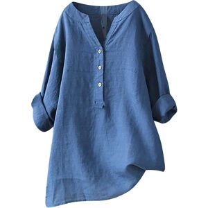 Unbranded (5XL, 4 Blue) Summer Tops for Women UK Clearance Casual Button Down Cotton Linen Unbranded (5XL, 4 Blue) Summer Tops for Women UK Clearance Casual Button Down Cotton Linen
