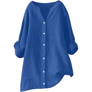 Unbranded (L, 9 Dark Blue) Summer Tops for Women UK Clearance Casual Button Down Cotton Li Unbranded (L, 9 Dark Blue) Summer Tops for Women UK Clearance Casual Button Down Cotton Li
