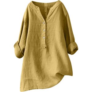 Unbranded (M, 1 Yellow) Summer Tops for Women UK Clearance Casual Button Down Cotton Linen Unbranded (M, 1 Yellow) Summer Tops for Women UK Clearance Casual Button Down Cotton Linen