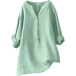 Unbranded (XL, 3 Green) Summer Tops for Women UK Clearance Casual Button Down Cotton Linen Unbranded (XL, 3 Green) Summer Tops for Women UK Clearance Casual Button Down Cotton Linen