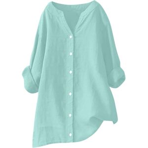 Unbranded (12, 004* Green) Womens Button Down Shirts Cotton Linen Casual Long Sleeve Tops Unbranded (12, 004* Green) Womens Button Down Shirts Cotton Linen Casual Long Sleeve Tops