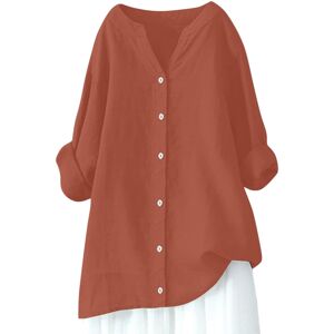 Unbranded (12, 009* Brown) Womens Button Down Shirts Cotton Linen Casual Long Sleeve Tops Unbranded (12, 009* Brown) Womens Button Down Shirts Cotton Linen Casual Long Sleeve Tops