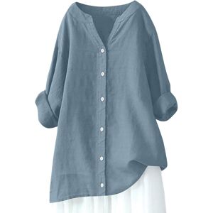 Unbranded (16, 007* Light Blue) Womens Button Down Shirts Cotton Linen Casual Long Sleeve Unbranded (16, 007* Light Blue) Womens Button Down Shirts Cotton Linen Casual Long Sleeve