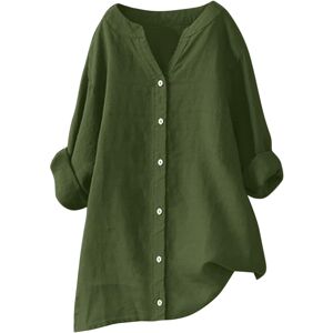Unbranded (20, 001* Army Green) Womens Button Down Shirts Cotton Linen Casual Long Sleeve Unbranded (20, 001* Army Green) Womens Button Down Shirts Cotton Linen Casual Long Sleeve