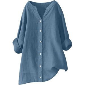 Unbranded (8, 006* Light Blue) Womens Button Down Shirts Cotton Linen Casual Long Sleeve T Unbranded (8, 006* Light Blue) Womens Button Down Shirts Cotton Linen Casual Long Sleeve T