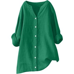 Unbranded (8, 008* Green) Womens Button Down Shirts Cotton Linen Casual Long Sleeve Tops V Unbranded (8, 008* Green) Womens Button Down Shirts Cotton Linen Casual Long Sleeve Tops V